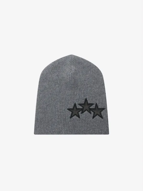 3 STAR BEANIE - Grey sold by AMIRI