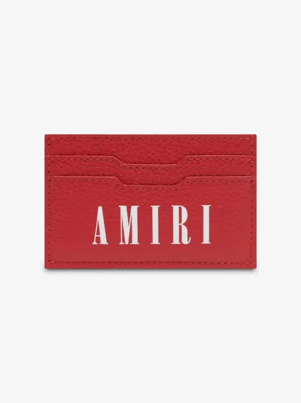LARGE AMIRI LOGO CARD HOLDER - Red sold by AMIRI