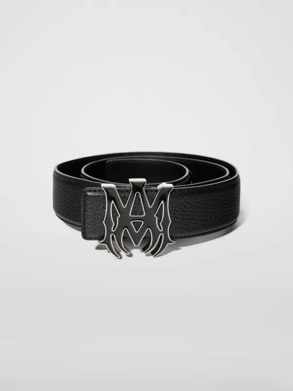 PEBBLED M.A. BELT 4CM - BLACK sold by AMIRI
