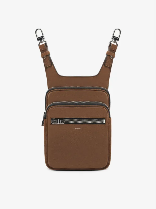 SUEDE HIP POUCH - TOBACCO sold by AMIRI