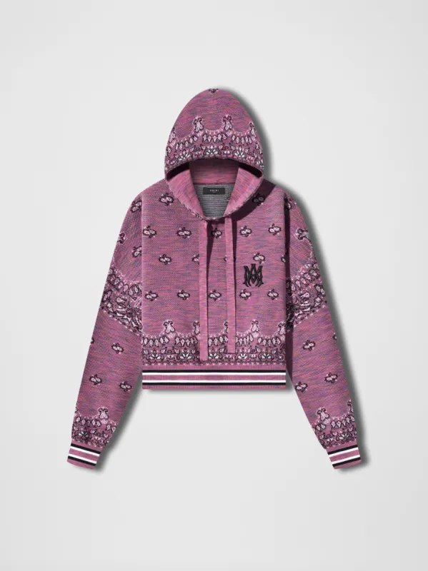 WOMEN - SPACE DYE BANDANA HOODIE - PURPLE sold by AMIRI