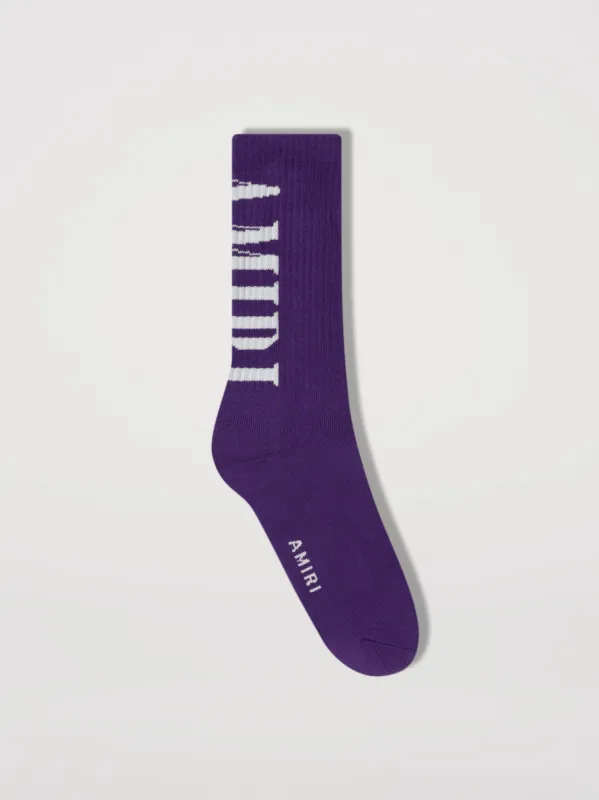 AMIRI CORE LOGO SOCK - PURPLE sold by AMIRI