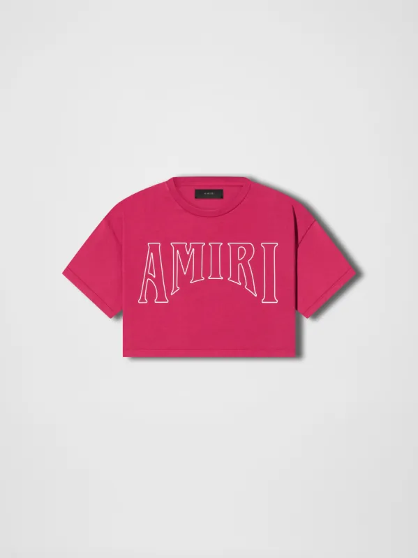 WOMEN - SUN CROPPED TEE - FUCHSIA sold by AMIRI