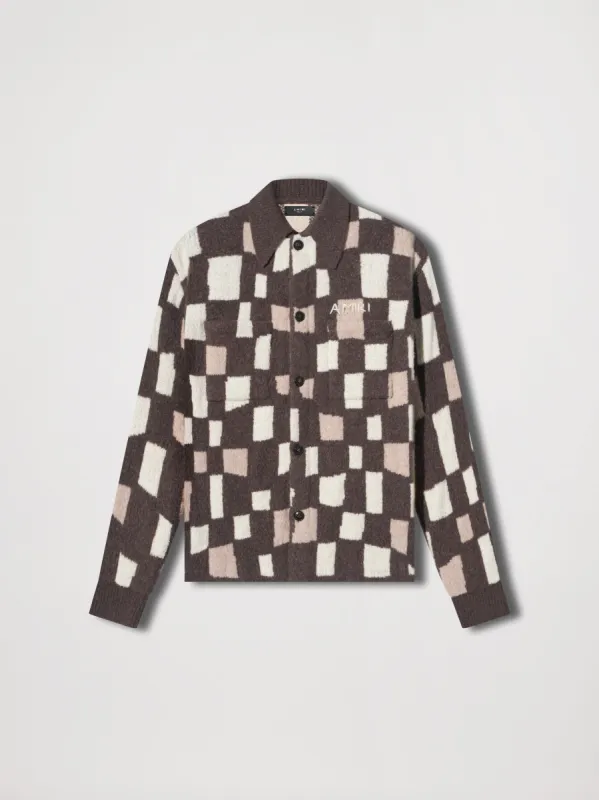 CHECKERED OVERSHIRT - BROWN sold by AMIRI