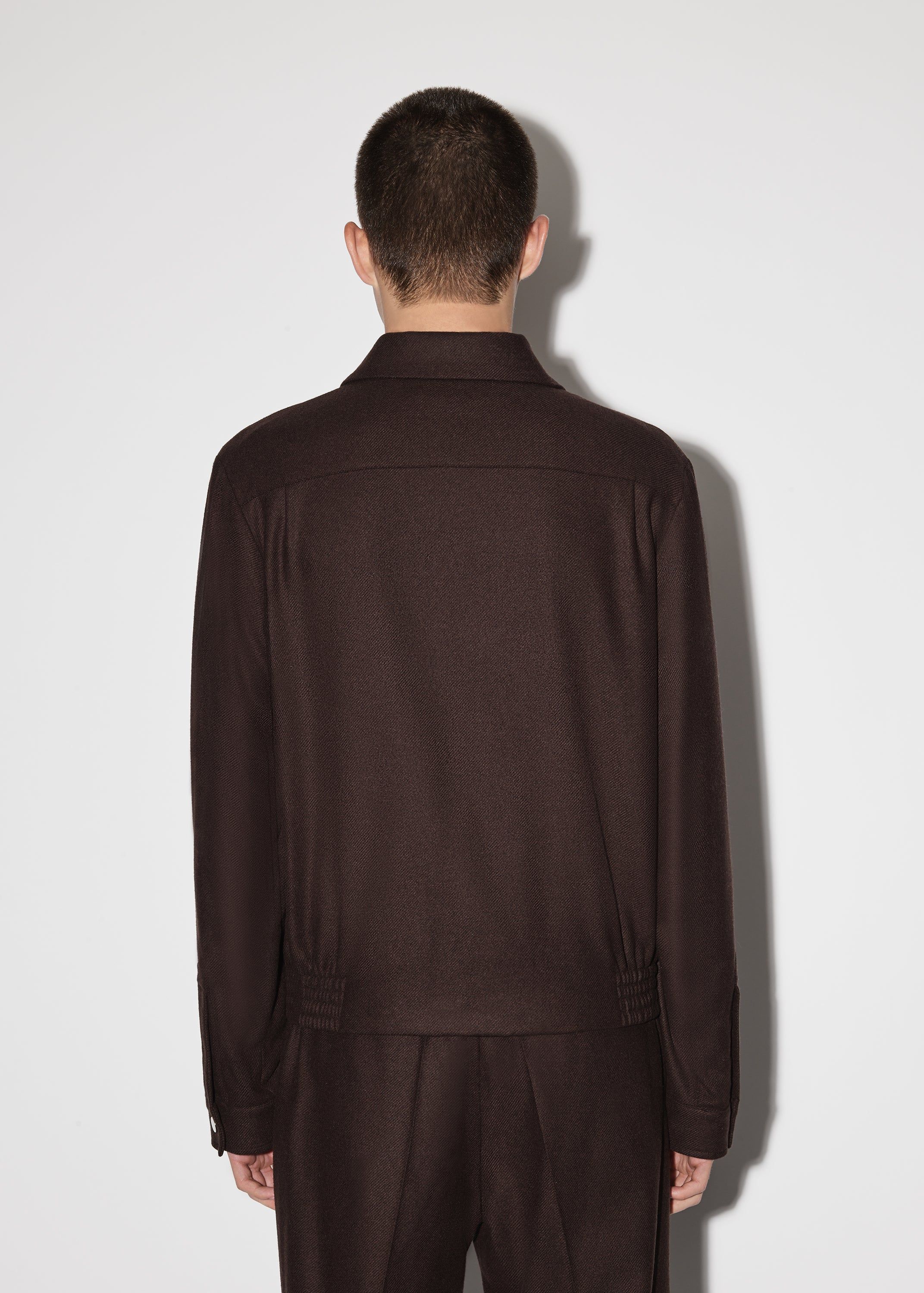 WOOL FLANNEL BLOUSON - DARK BROWN sold by AMIRI product image thumbnail 5