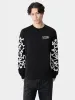 BONES STACKED LONG SLEEVE TEE - Black sold by AMIRI
