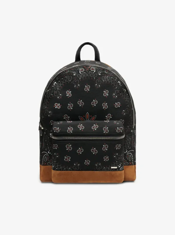 CANVAS / SUEDE BANDANA BACKPACK - BLACK / TAN made by AMIRI