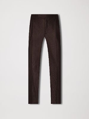 WOOL FLANNEL DBL PLEATED PANTS - DARK BROWN sold by AMIRI