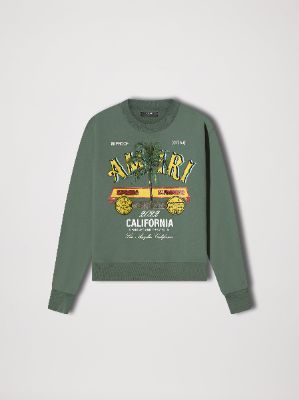 AMIRI RUM LABEL CREW - MILITARY GREEN made by AMIRI