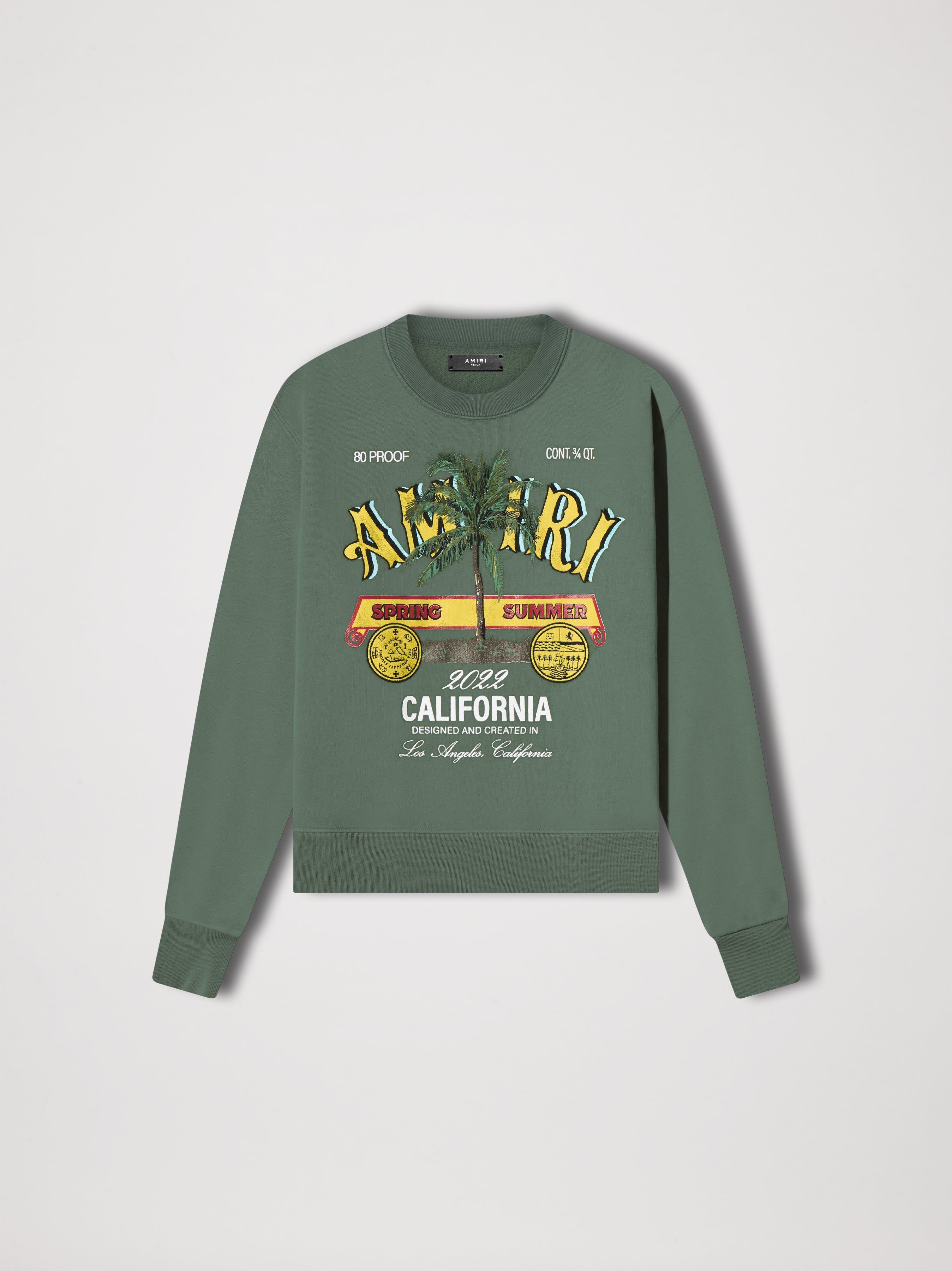 AMIRI RUM LABEL CREW - MILITARY GREEN sold by AMIRI