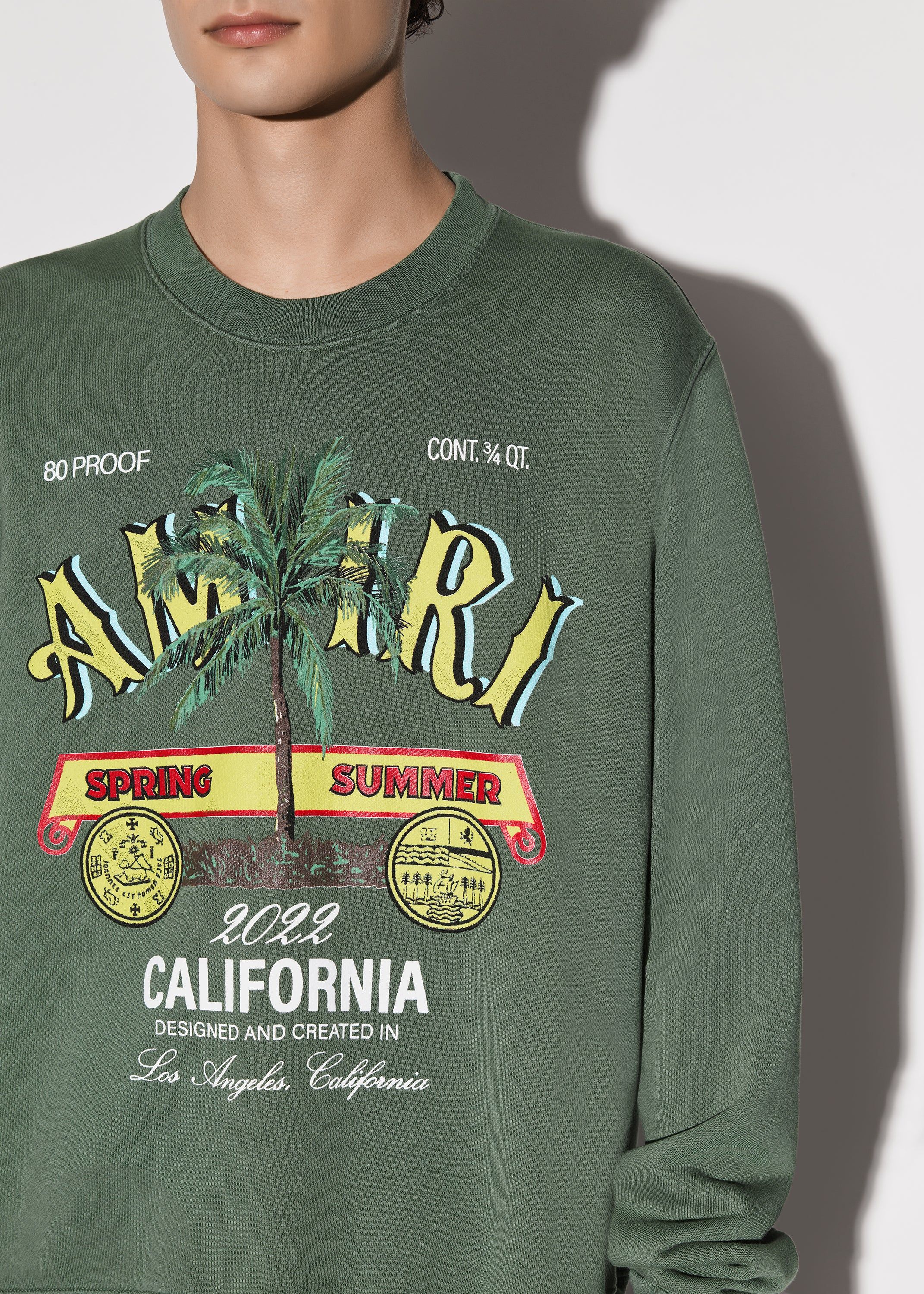 AMIRI RUM LABEL CREW - MILITARY GREEN sold by AMIRI product image thumbnail 5