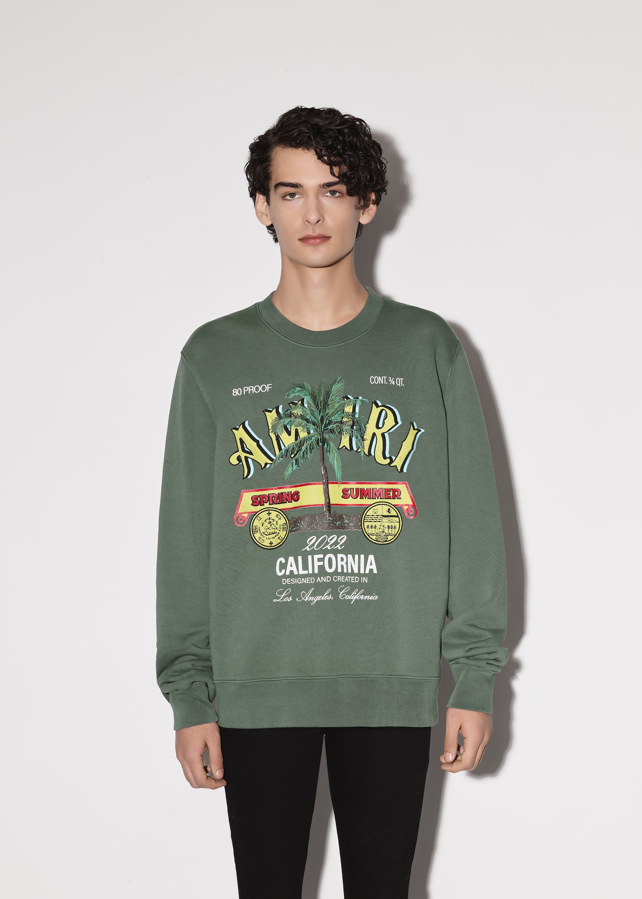 AMIRI RUM LABEL CREW - MILITARY GREEN sold by AMIRI product image thumbnail 2