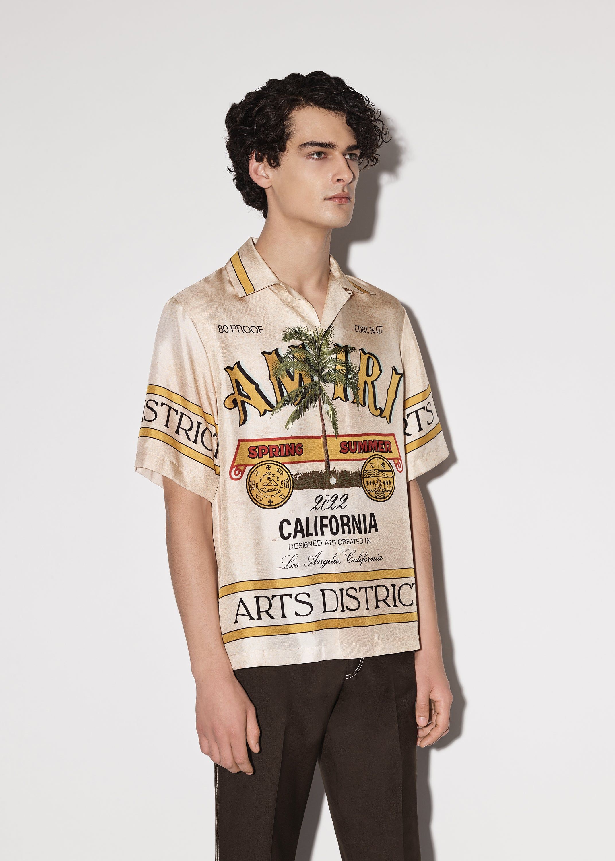 AMIRI RUM LABEL BOWLING SHIRT - ALABASTER sold by AMIRI product image thumbnail 3