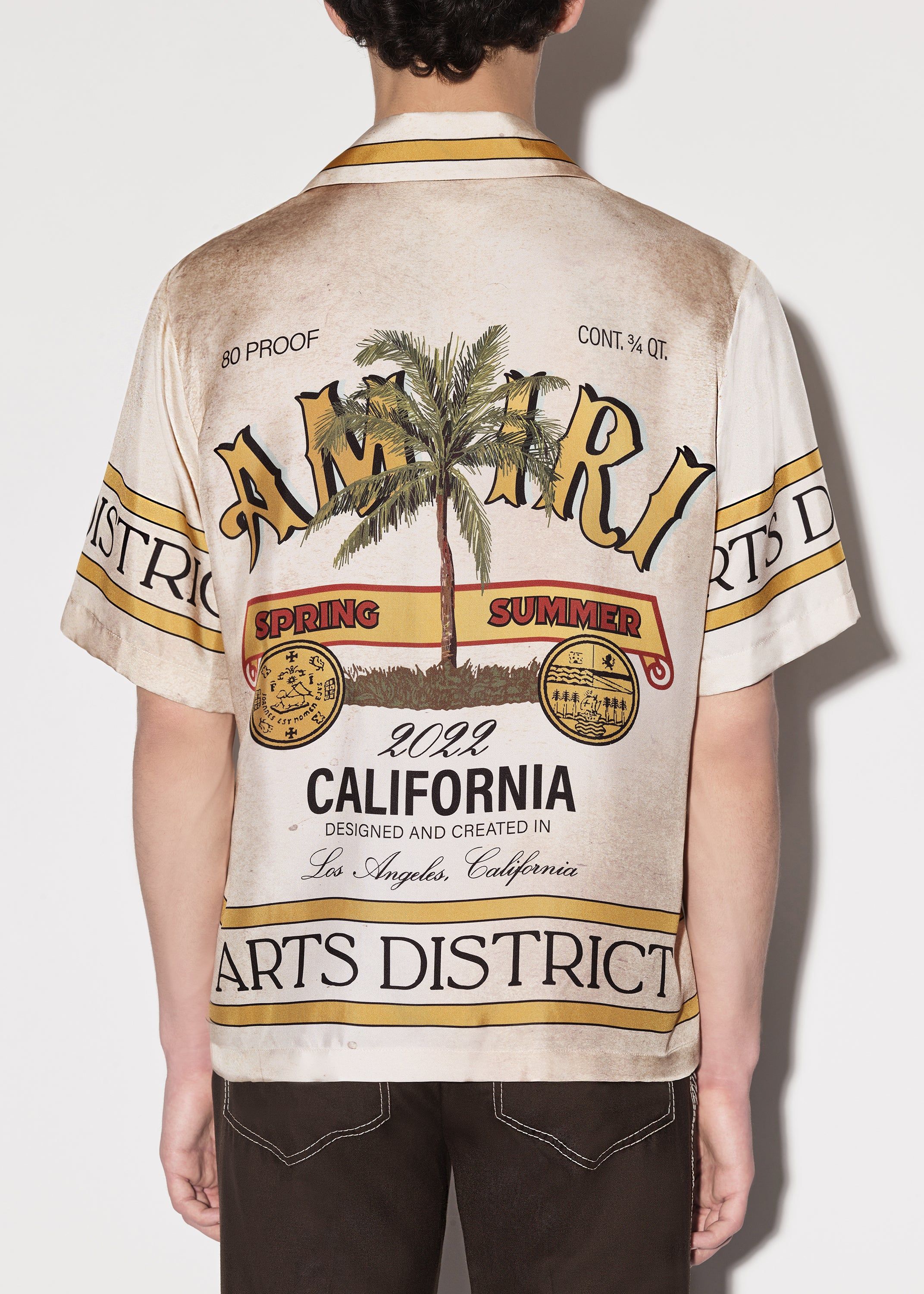 AMIRI RUM LABEL BOWLING SHIRT - ALABASTER sold by AMIRI product image thumbnail 4