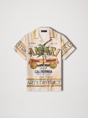AMIRI RUM LABEL BOWLING SHIRT - ALABASTER made by AMIRI