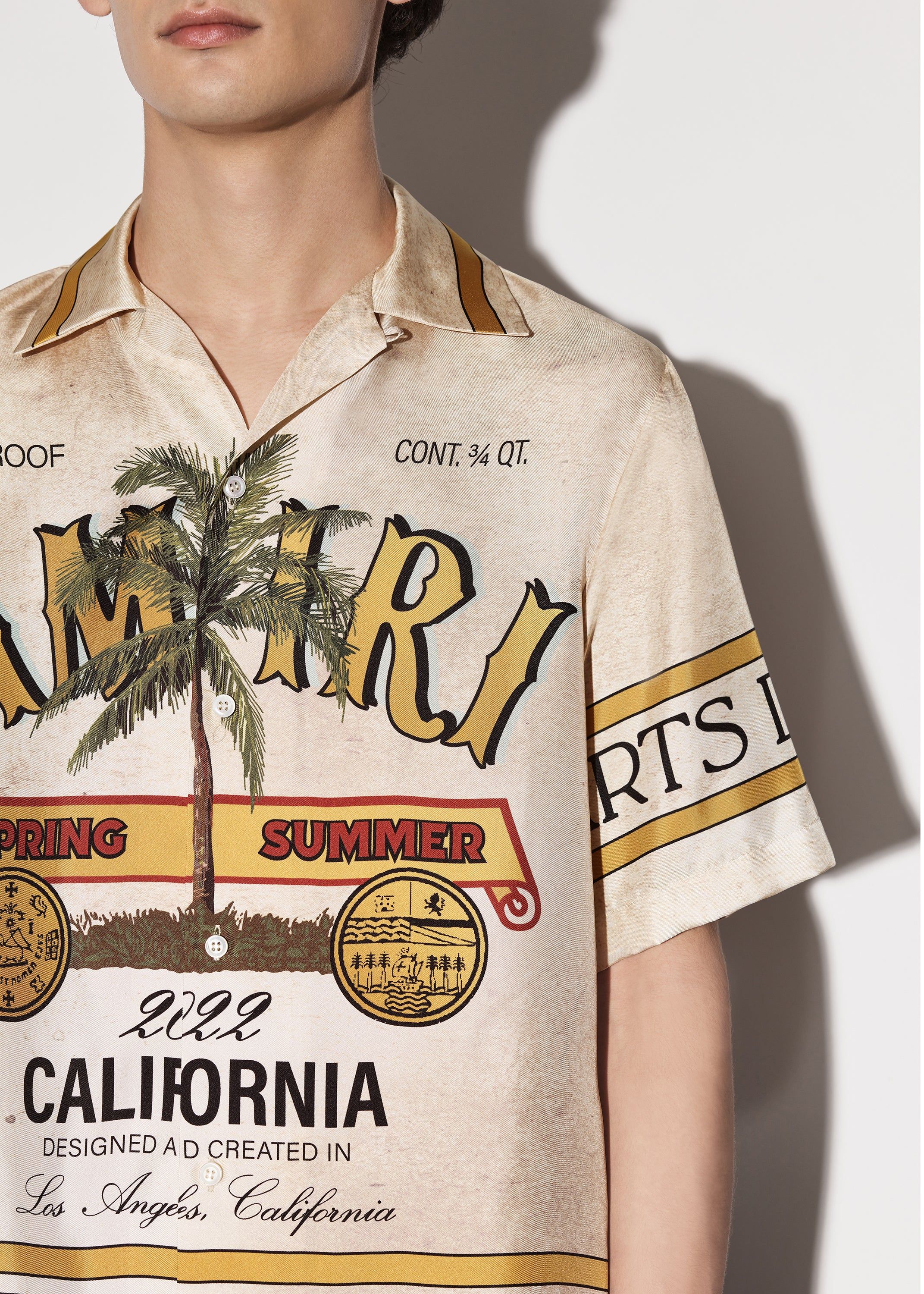 AMIRI RUM LABEL BOWLING SHIRT - ALABASTER sold by AMIRI product image thumbnail 5