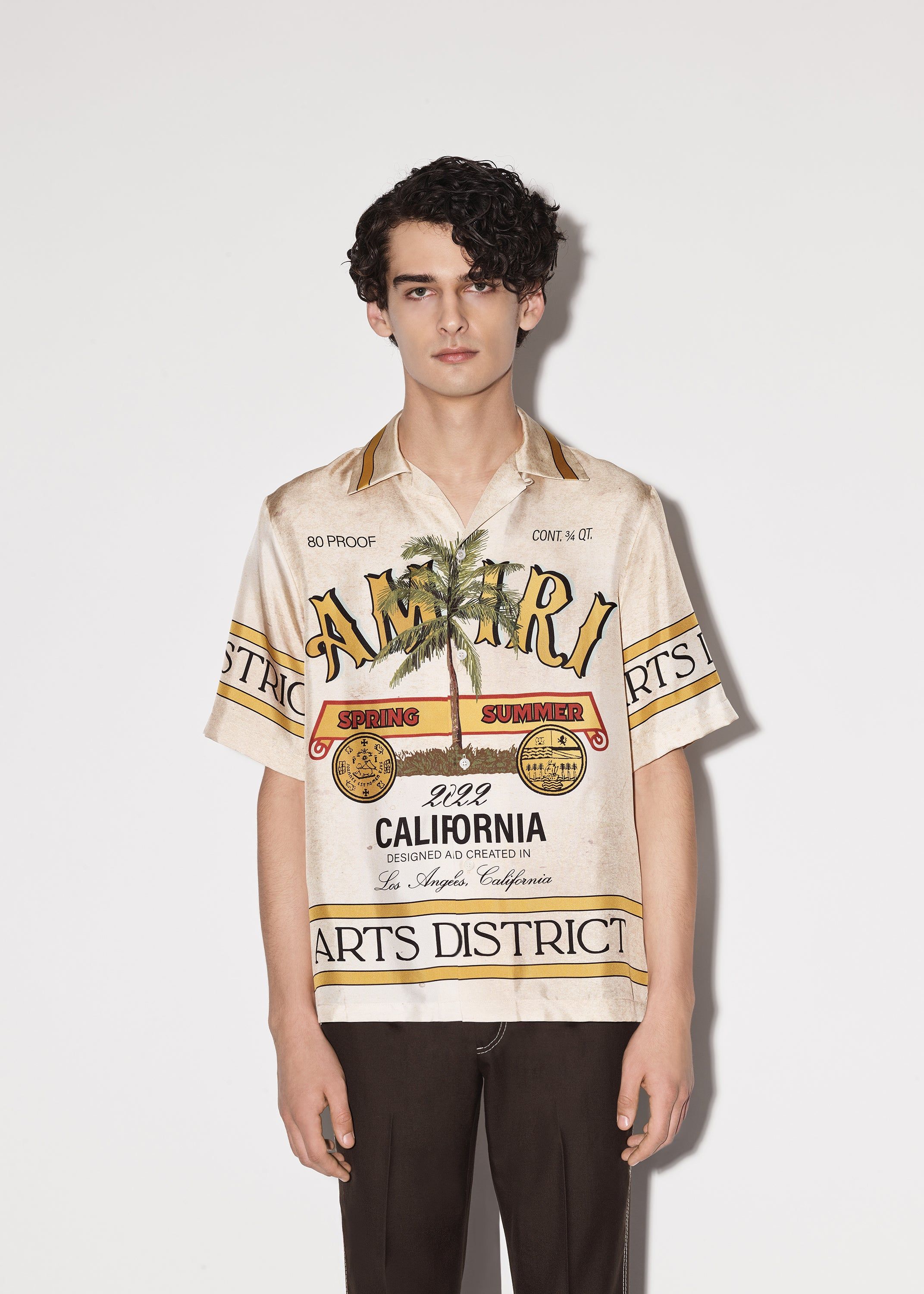 AMIRI RUM LABEL BOWLING SHIRT - ALABASTER sold by AMIRI product image thumbnail 2