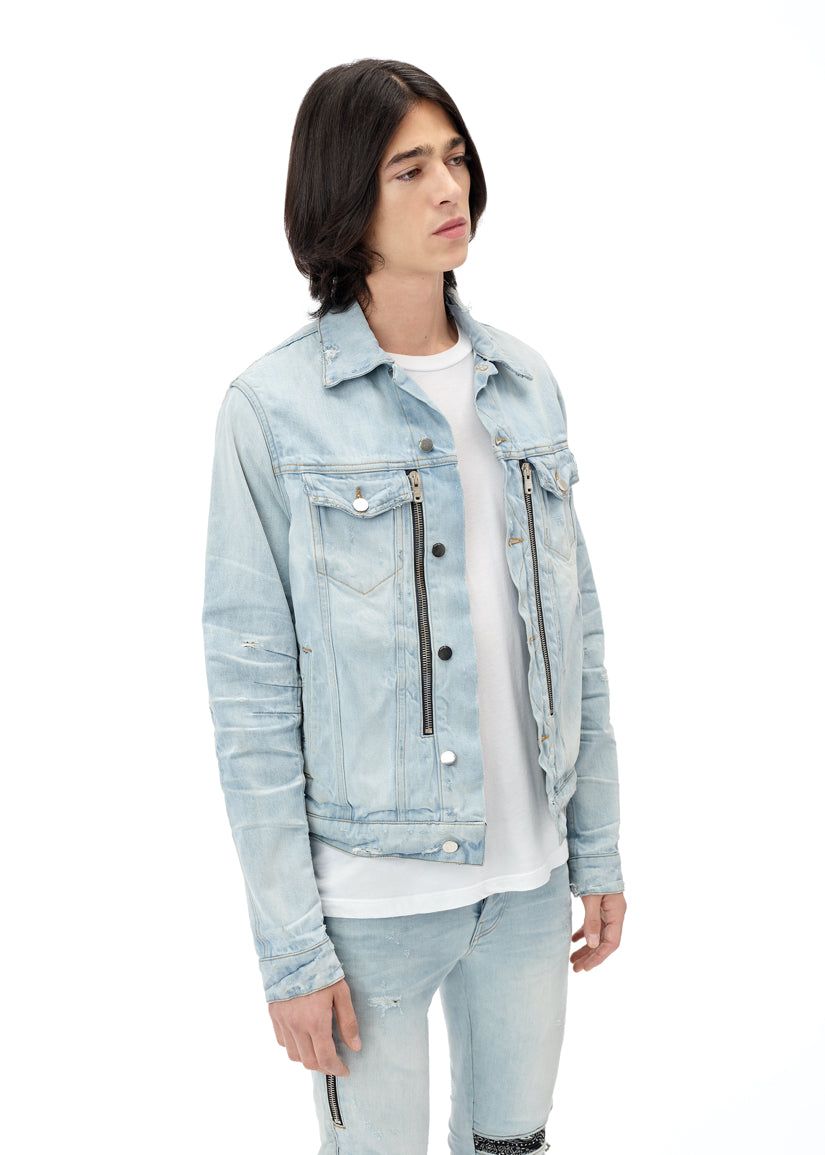 Bandana MX2 Trucker Jacket - Light Indigo sold by AMIRI product image thumbnail 4