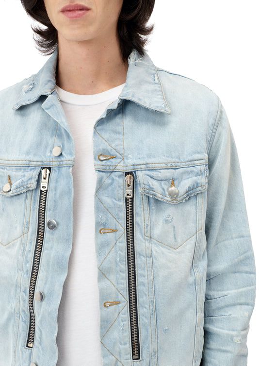 Bandana MX2 Trucker Jacket - Light Indigo sold by AMIRI product image thumbnail 2