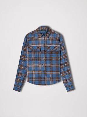 WOMEN - PLAID WORKWEAR SHIRT - BLUE sold by AMIRI