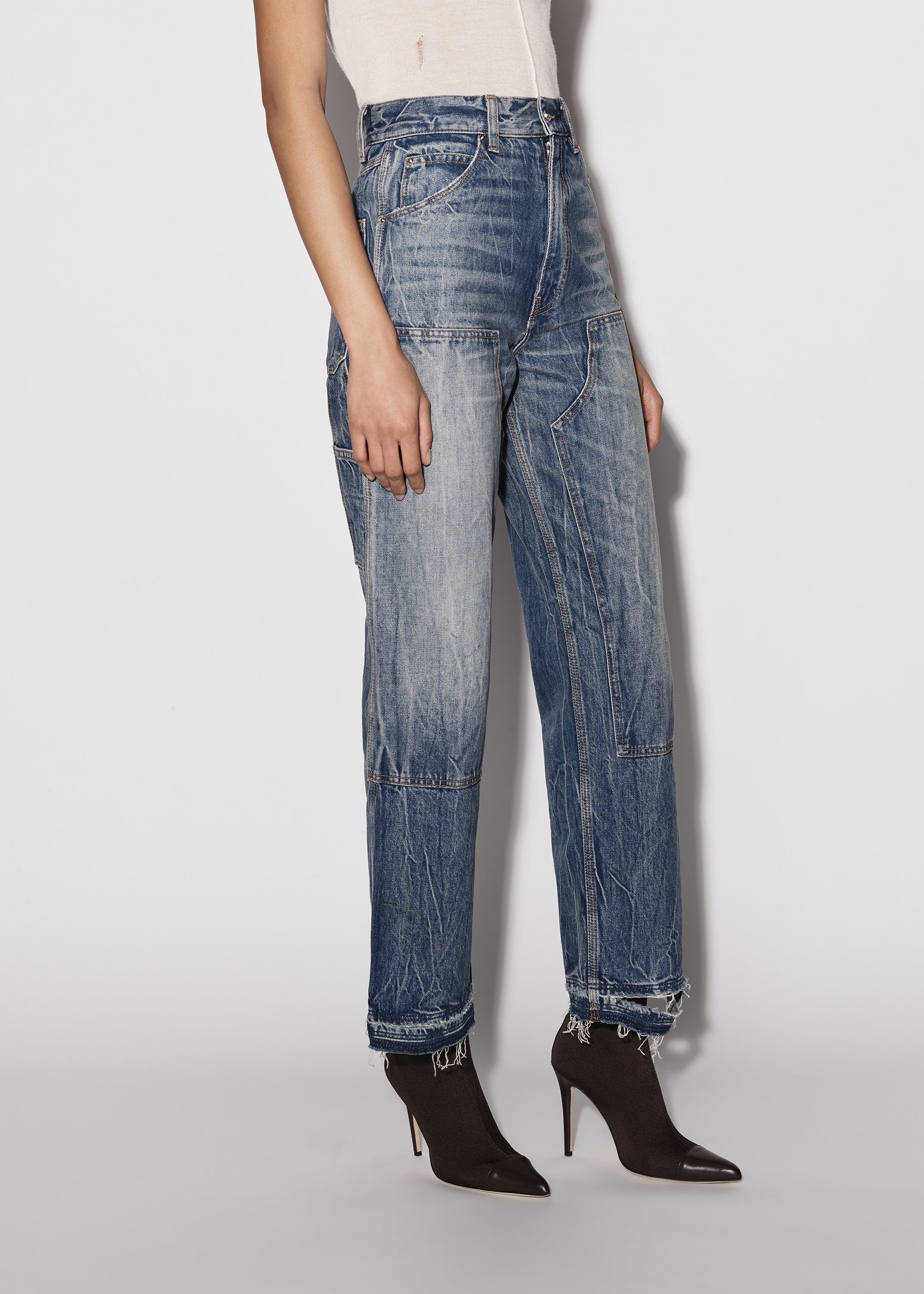WOMEN - CARPENTER JEAN - CLAY INDIGO sold by AMIRI product image thumbnail 4