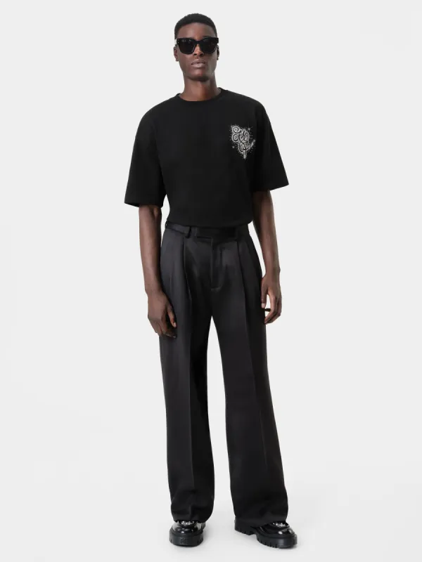 CRYSTAL BURST MA SWIRL OVERSIZED TEE - Black sold by AMIRI