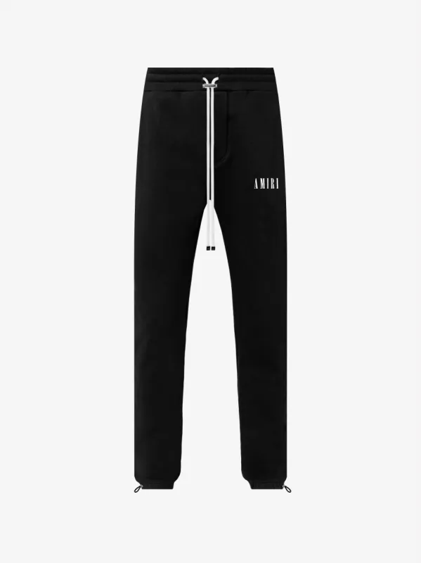 EMBROIDERED PAINT DRIP CORE LOGO SWEATPANTS - BLUE / WHITE