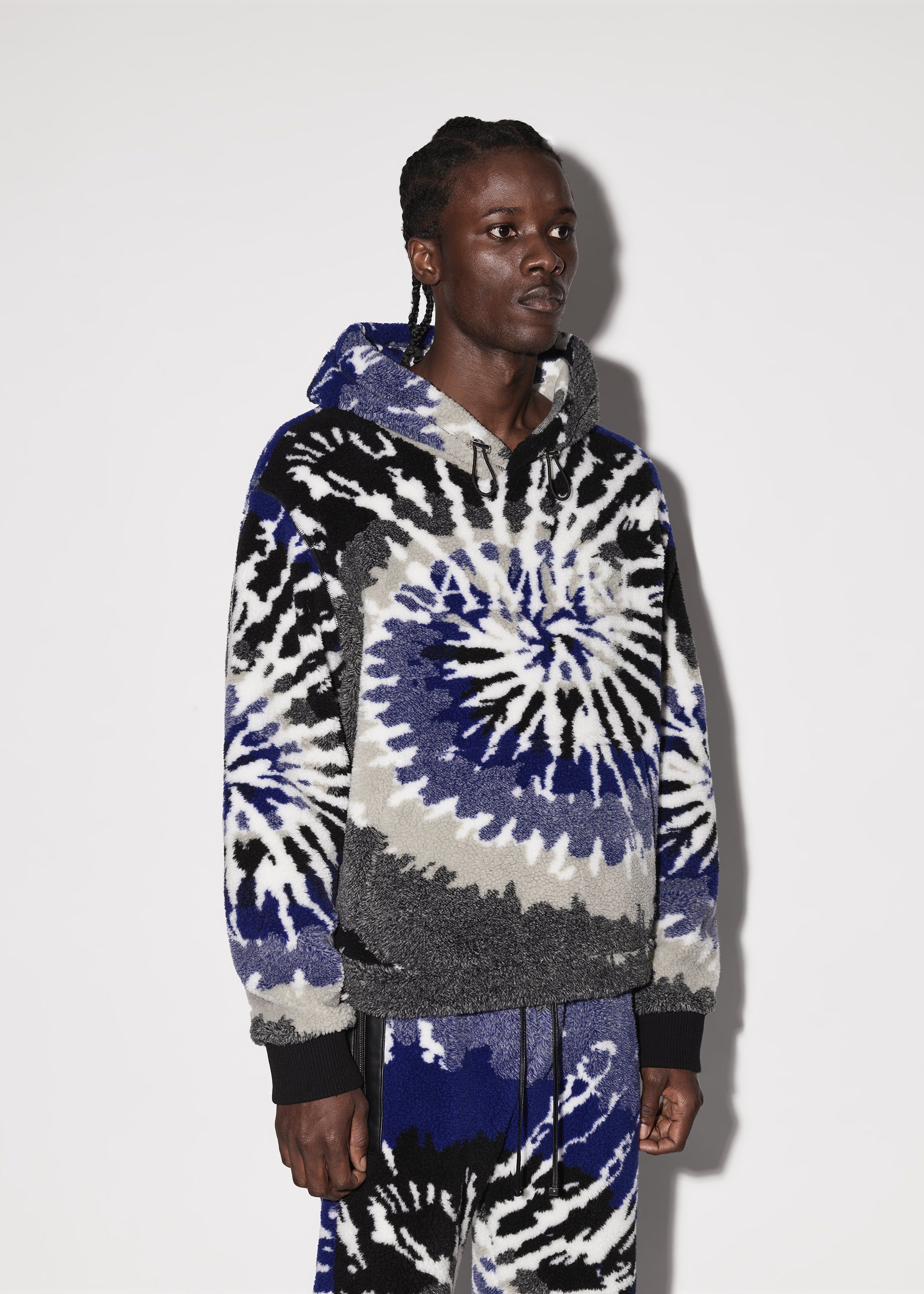 TIE DYE POLAR FLEECE HOODIE - BLUE / BLACK sold by AMIRI product image thumbnail 3