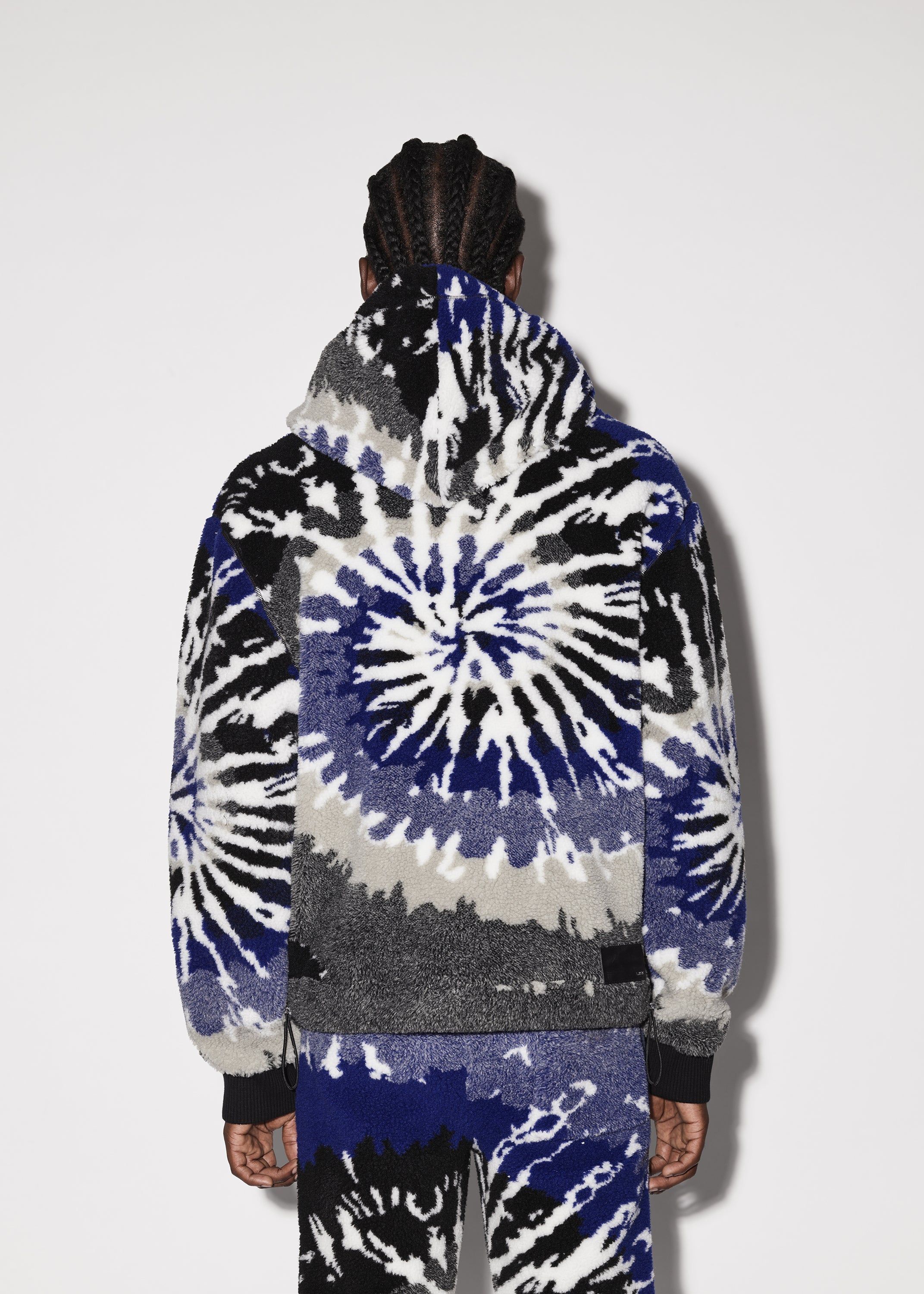 TIE DYE POLAR FLEECE HOODIE - BLUE / BLACK sold by AMIRI product image thumbnail 4