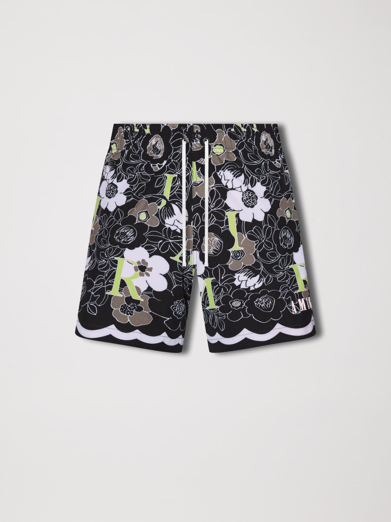 FLOWER AMIRI SWIM TRUNK - BLACK sold by AMIRI