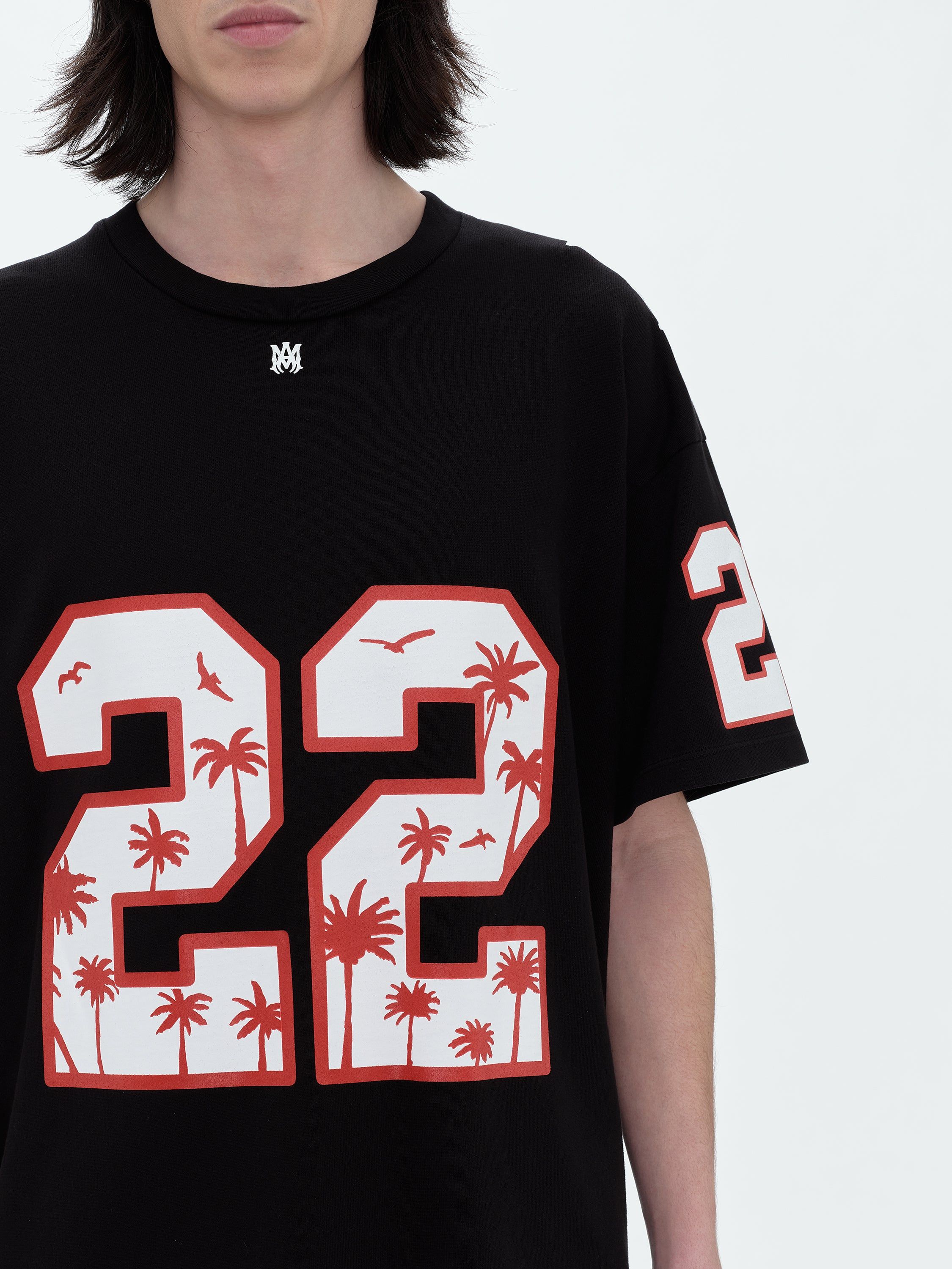OVERSIZED 22 FOOTBALL TEE - BLACK sold by AMIRI product image thumbnail 5