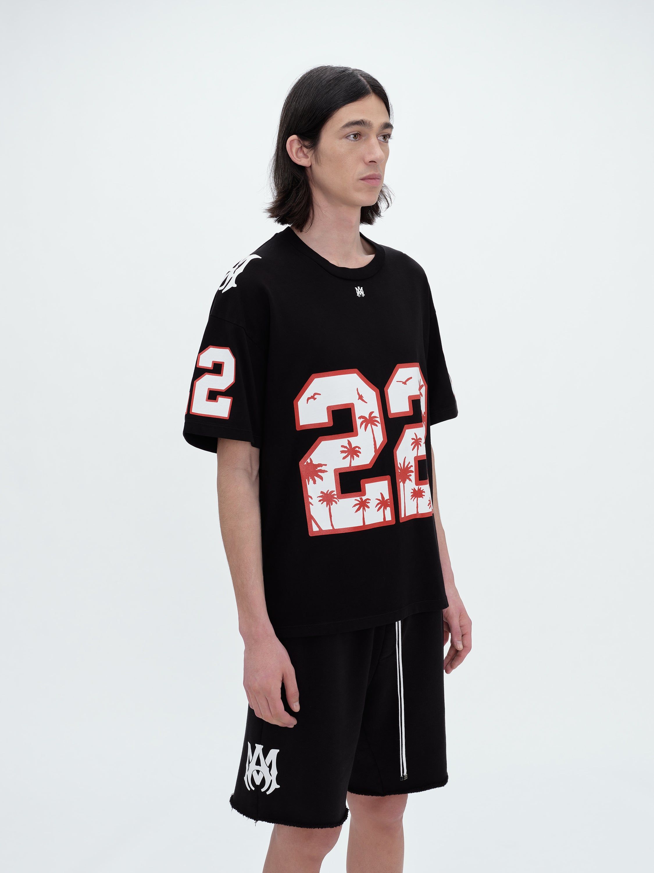 OVERSIZED 22 FOOTBALL TEE - BLACK sold by AMIRI product image thumbnail 3