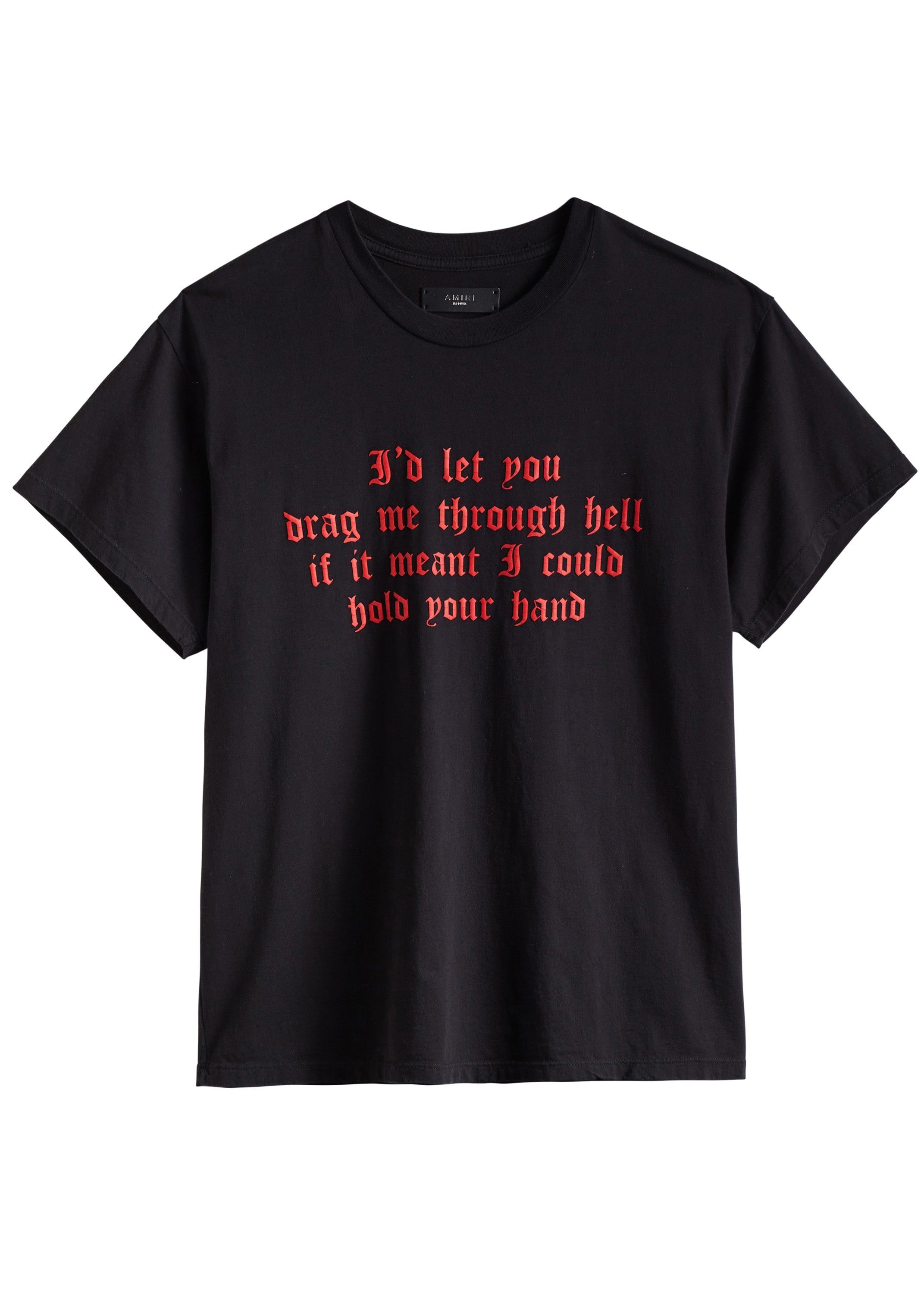 Hold Your Hand Tee Black/Scarlet - Web Exclusive sold by AMIRI