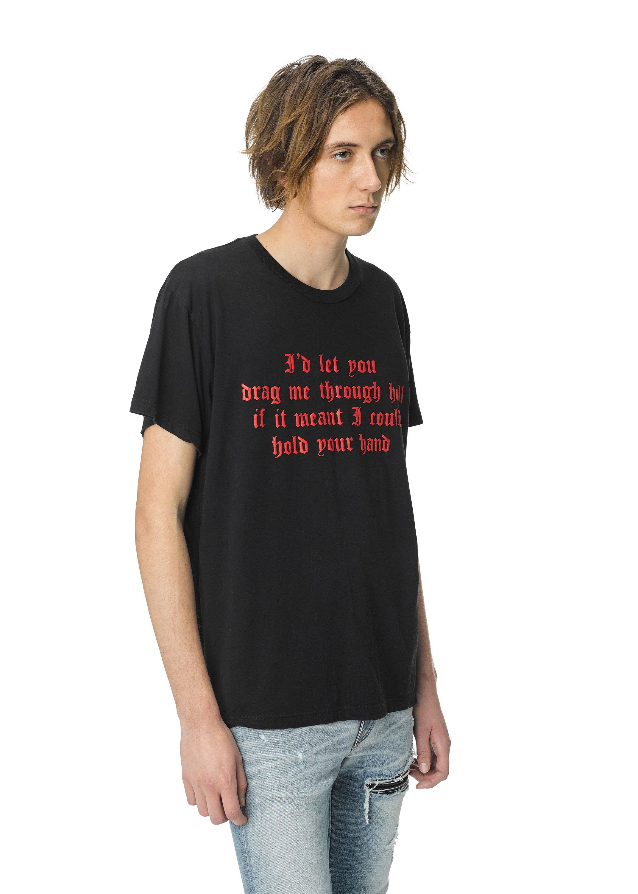 Hold Your Hand Tee Black/Scarlet - Web Exclusive sold by AMIRI product image thumbnail 4
