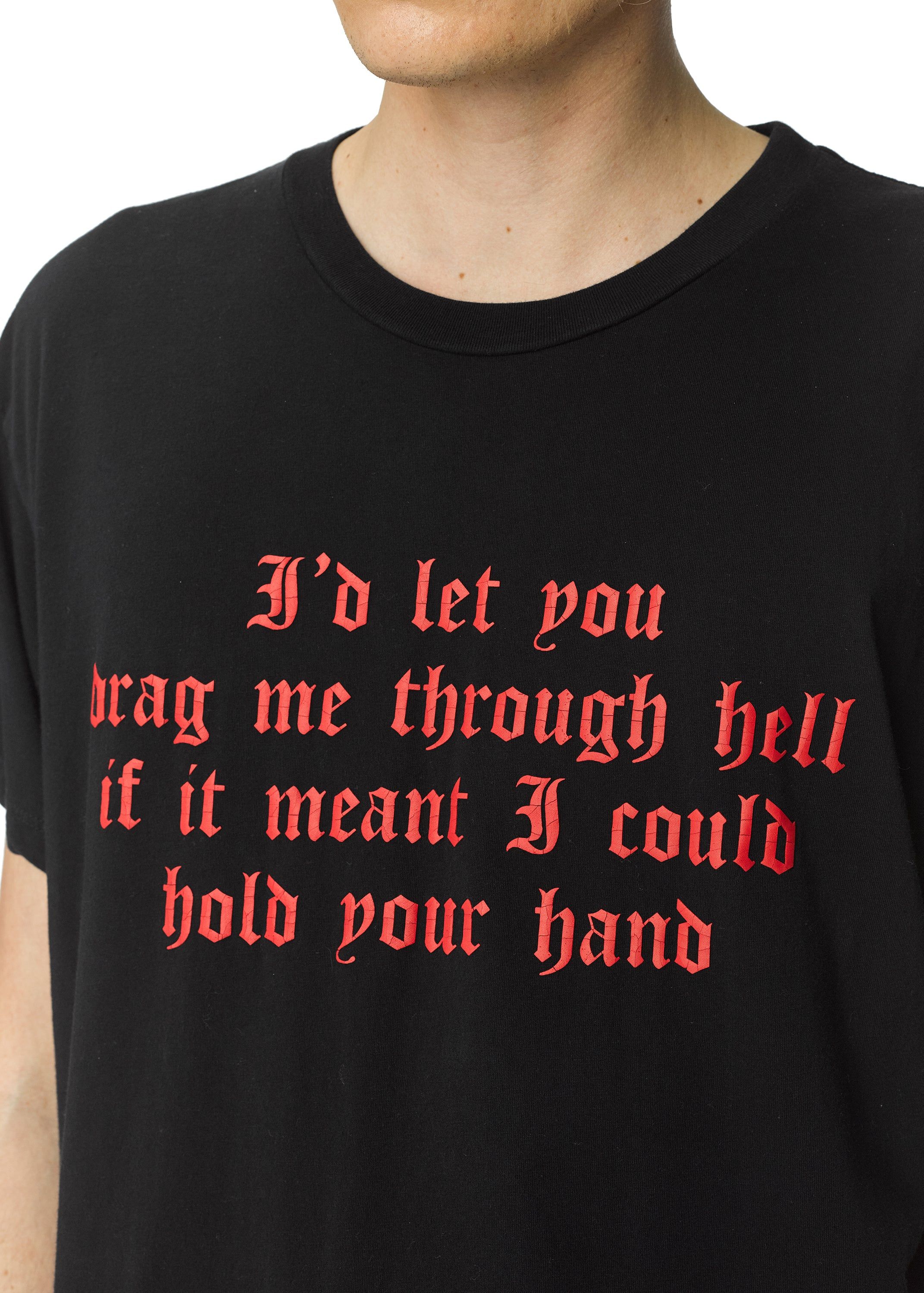 Hold Your Hand Tee Black/Scarlet - Web Exclusive sold by AMIRI product image thumbnail 3