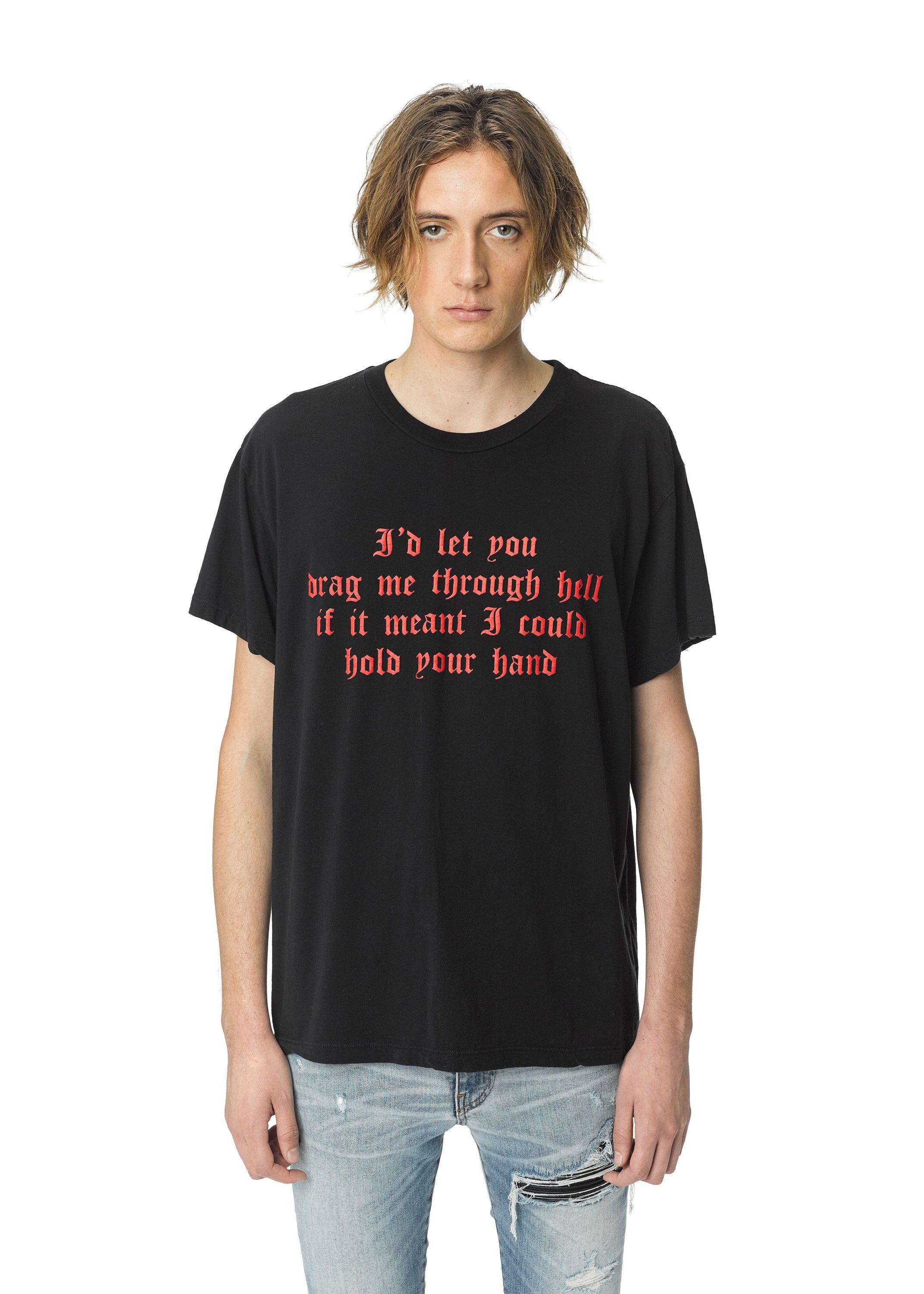 Hold Your Hand Tee Black/Scarlet - Web Exclusive sold by AMIRI product image thumbnail 2