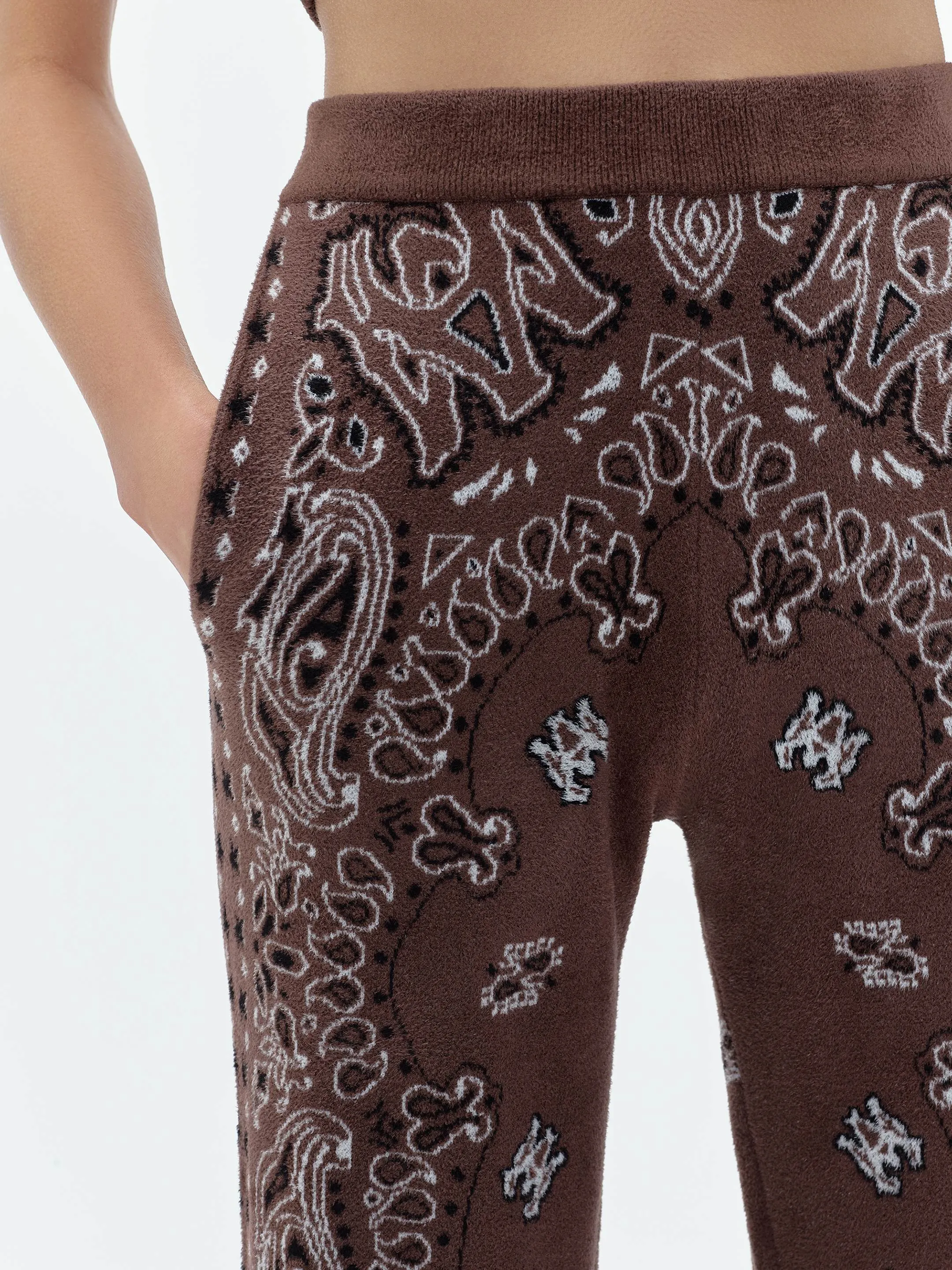 WOMEN - BANDANA FLARED SWEATPANT - Brown sold by AMIRI product image thumbnail 5
