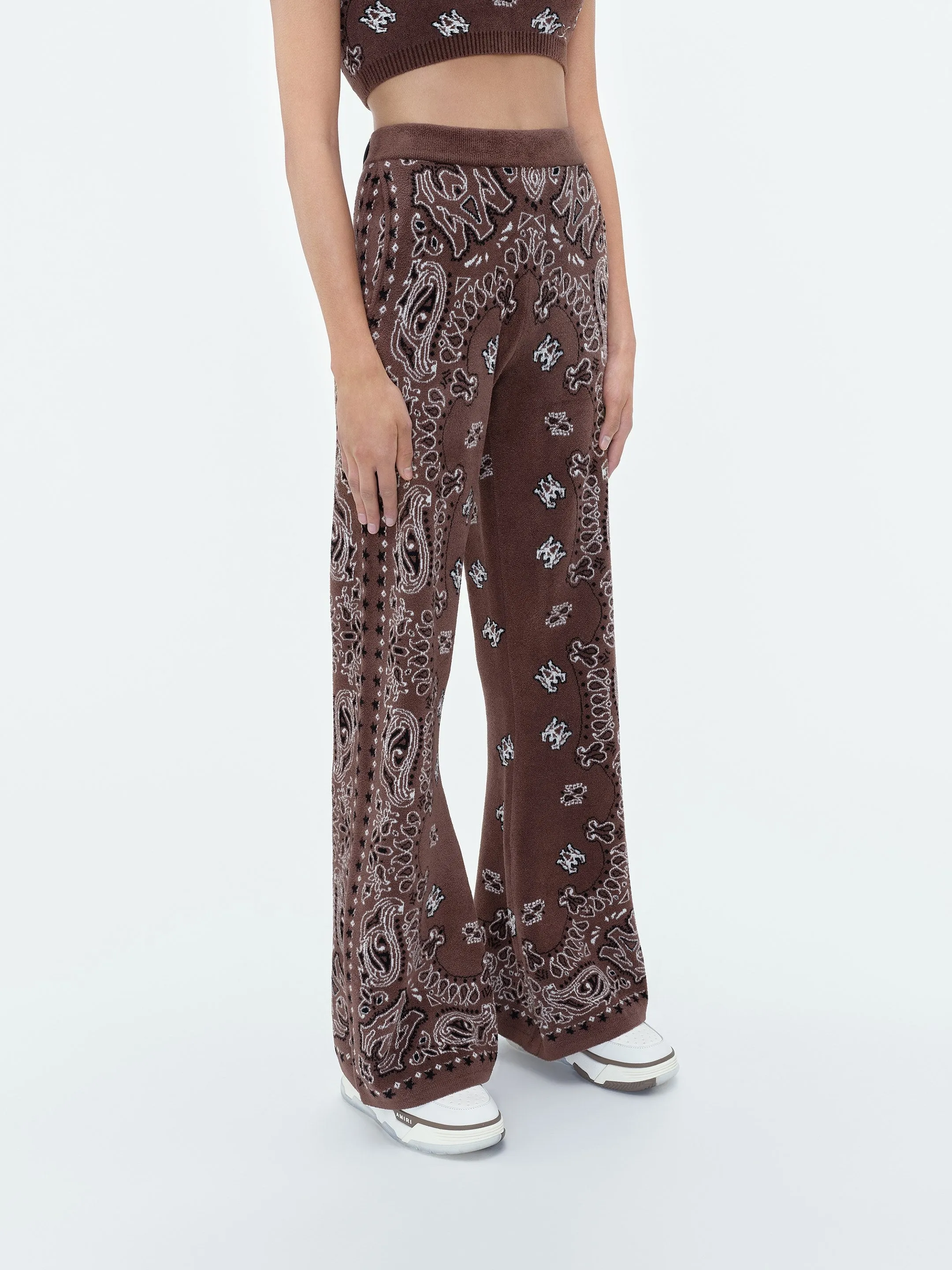 WOMEN - BANDANA FLARED SWEATPANT - Brown sold by AMIRI product image thumbnail 3