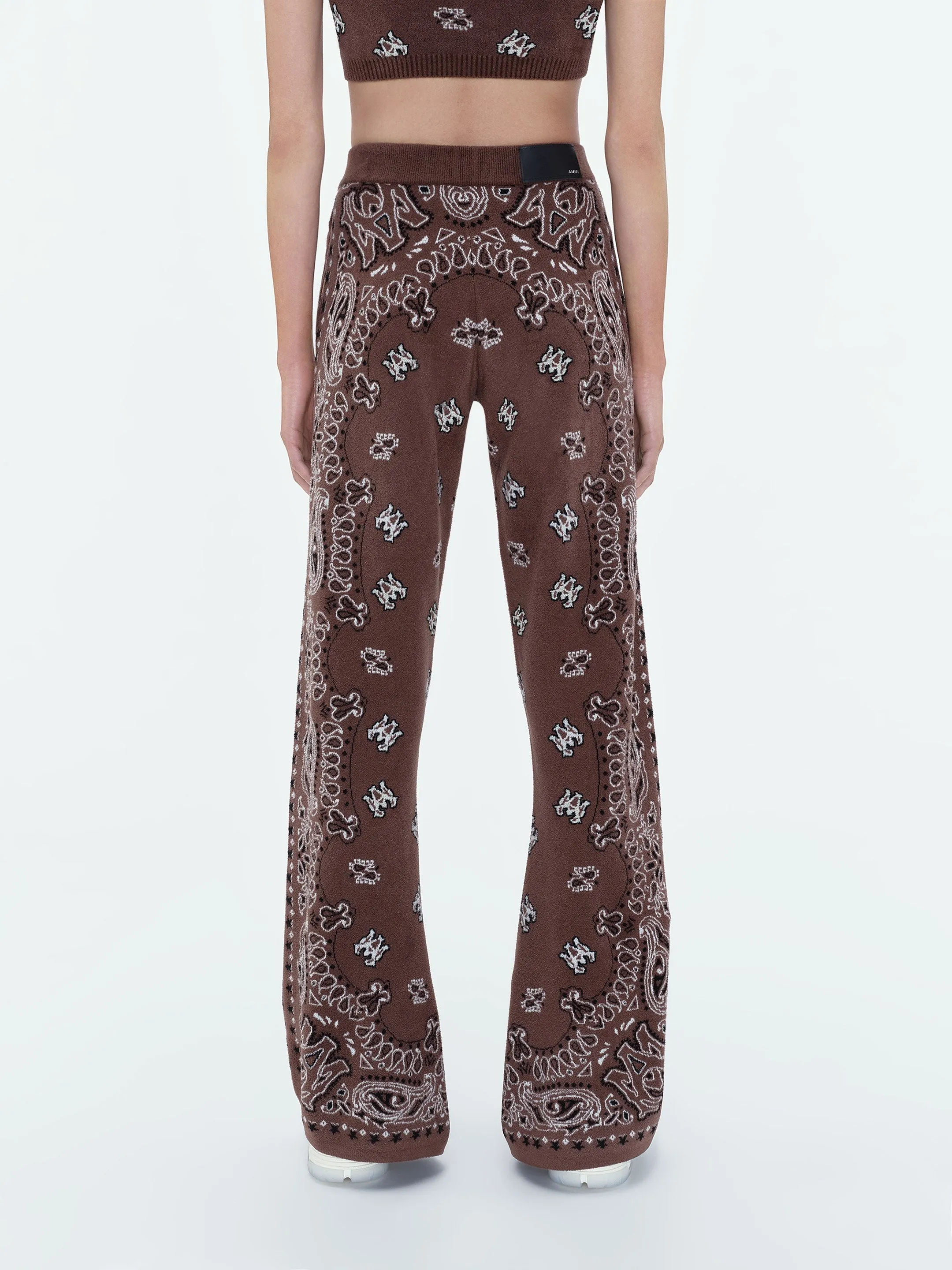 WOMEN - BANDANA FLARED SWEATPANT - Brown sold by AMIRI product image thumbnail 4
