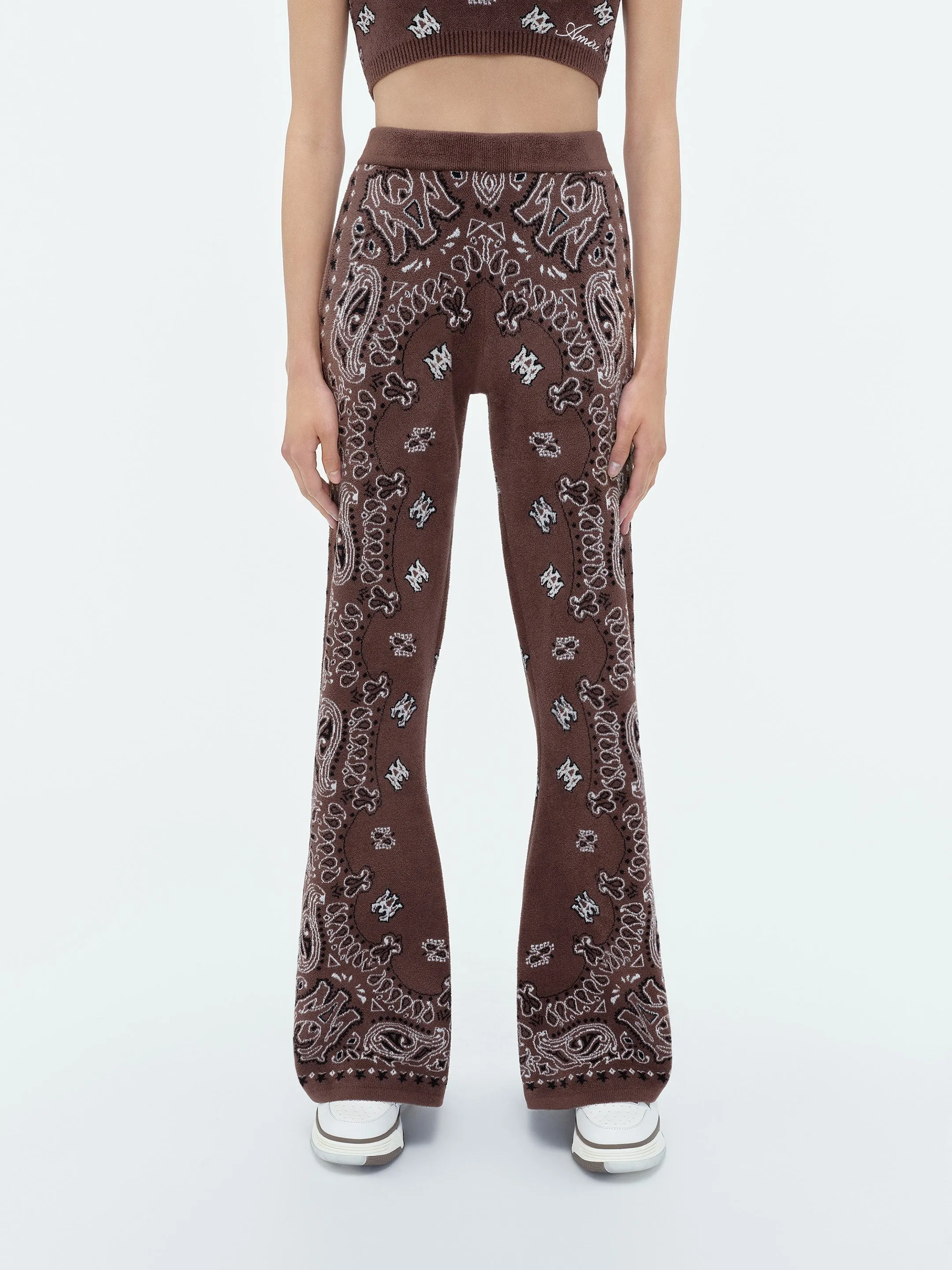 WOMEN - BANDANA FLARED SWEATPANT - Brown sold by AMIRI product image thumbnail 2