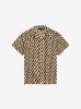 SHORT SLEEVE REPEAT 'A' SHIRT - BROWN sold by AMIRI