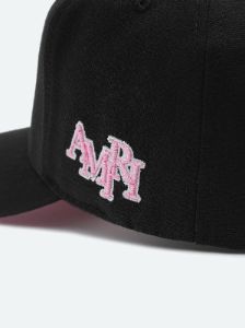 XO FULL CANVAS HAT- BLACK/PINK sold by AMIRI