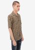 SHORT SLEEVE REPEAT 'A' SHIRT - BROWN sold by AMIRI
