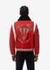 ALWAYS ON POINT VARSITY BOMBER - RED sold by AMIRI