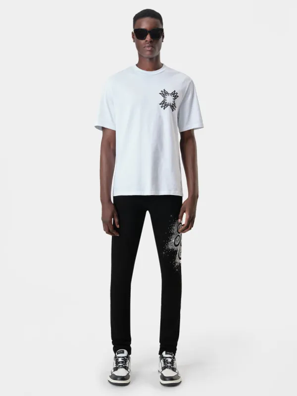 MA SWIRL CRYSTAL SKINNY JEAN - Black sold by AMIRI