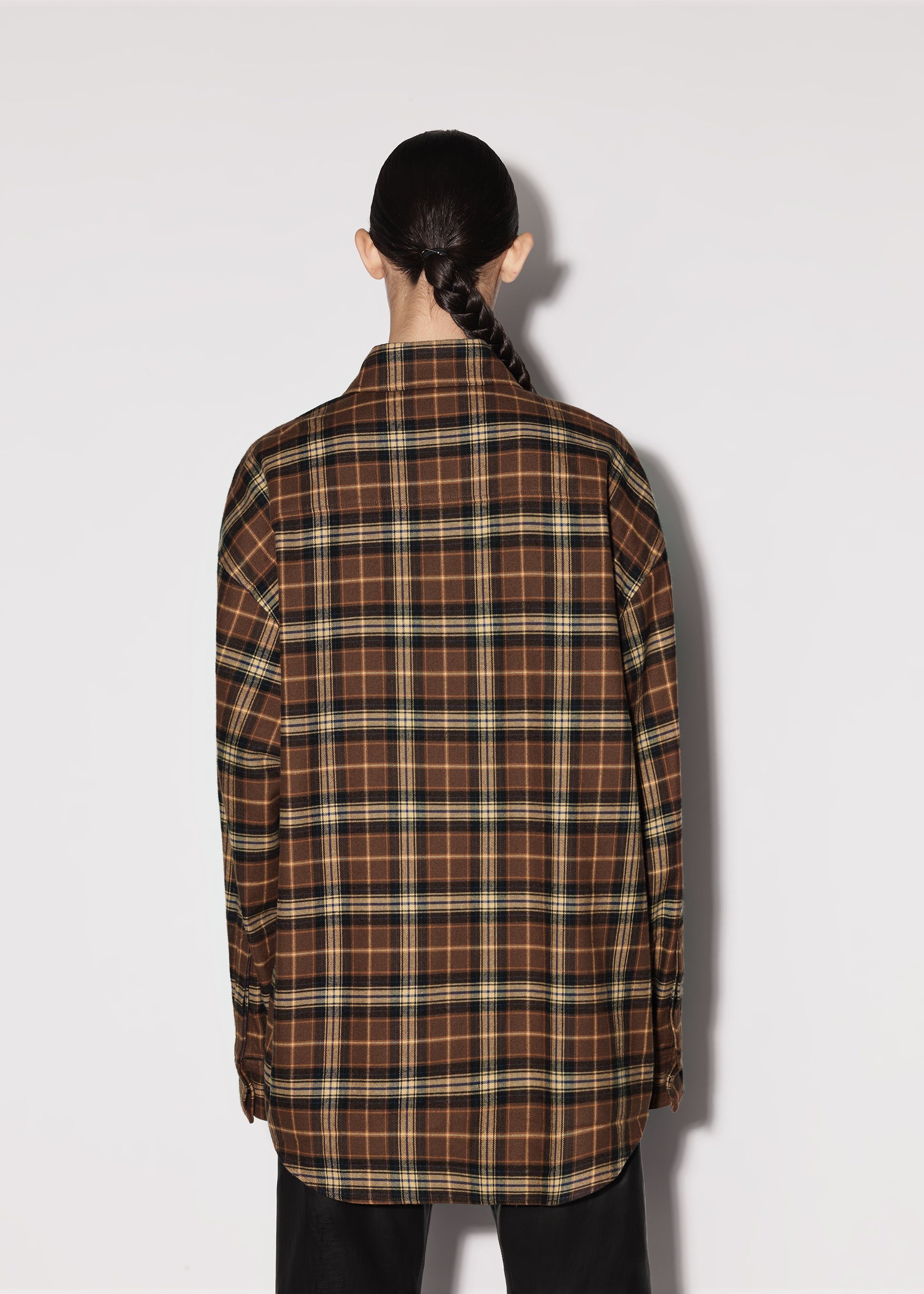 WOMEN - PLAID WORKWEAR SHIRT - BROWN sold by AMIRI product image thumbnail 5