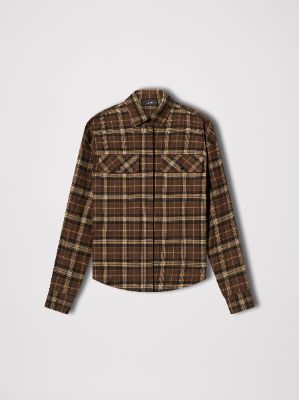 WOMEN - PLAID WORKWEAR SHIRT - BROWN made by AMIRI