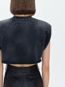 WOMEN - CROPPED TIGER TEE - BLACK sold by AMIRI
