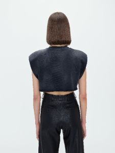 WOMEN - CROPPED TIGER TEE - BLACK sold by AMIRI