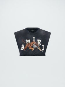 WOMEN - CROPPED TIGER TEE - BLACK sold by AMIRI